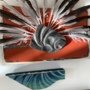 “feather up” (<a href='/inquire.php?gallery=aspen&file=IMG_2543.JPG&caption=feather up'>Inquire about this piece</a>)<br />info: mixed media wall sculpture<br />price: $500