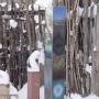 “steel totem #6”<br />info: painted welded steel 8'