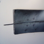 “Space is a Place” (<a href='/inquire.php?gallery=steel&file=space_is_a_palce_11x28.jpg&caption=Space is a Place'>Inquire about this piece</a>)<br />info: 11x28 painted steel<br />price: sold